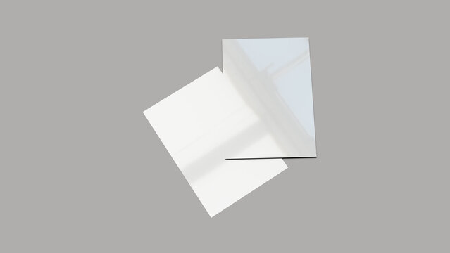 Isolated image brochure one fold a4