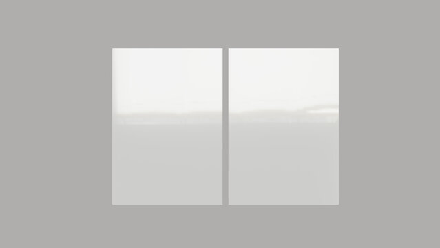 Isolated image brochure one fold a4