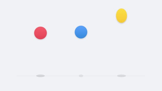 Playful Bouncing Ball Geometric Vector Motion Graphic