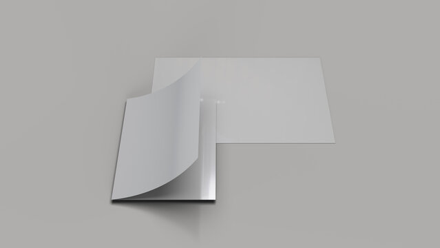 Isolated image brochure two fold a4