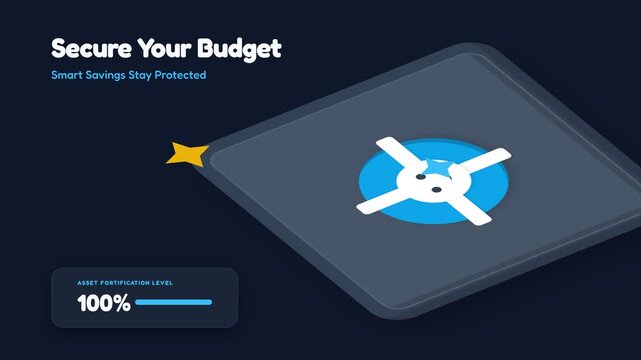 Secure Your Budget Smart Savings Data Protection Animation.