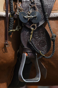 Empty Stirrup Hangs From Saddle