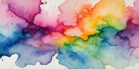 Multicolor watercolor background, abstract artistic splash, vibrant gradient texture design illustration backdrop template modern © Al Amin Islam