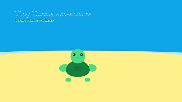 Tiny Turtle Adventure Animated Story for Kids.