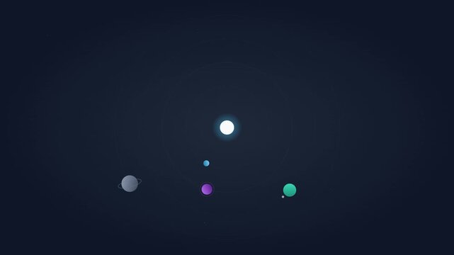 solar system planet orbit minimalist astronomy background