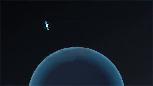 space exploration satellite orbit tech theme background