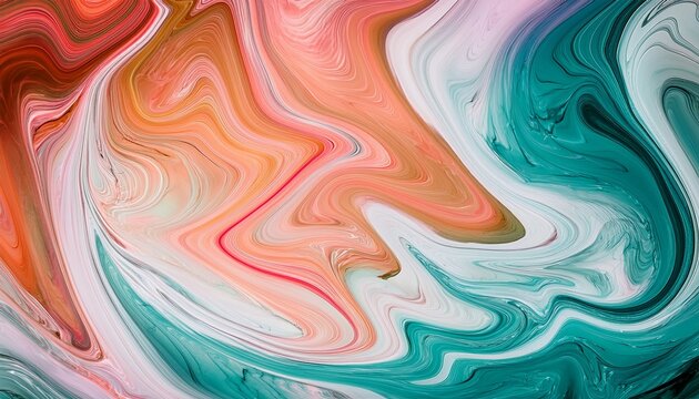 Pink Orange White And Green Marble Abstract Background Texture Indigo Rainbow Marbling With Natural Luxury Style Swirls Of Marble