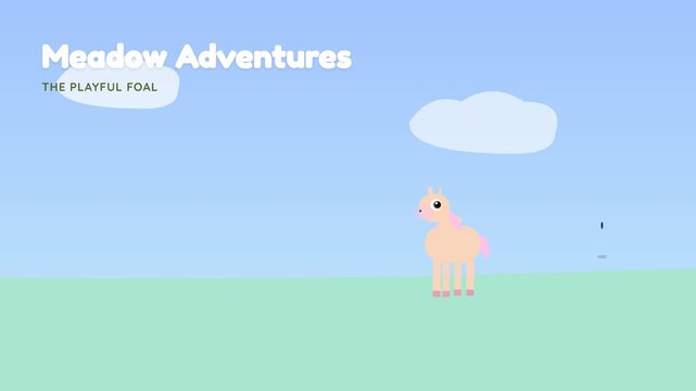 Meadow Adventures The Playful Foal Animated Story for Kids.