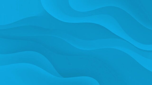 A smooth, undulating blue abstract background featuring soft fluid wave patterns. This seamless 2D animation loop serves as an ideal background for videos, presentations, or digital displays.