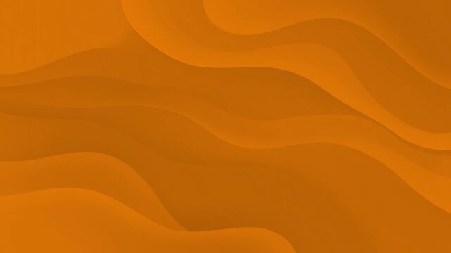A warm orange abstract background showcasing seamless looping fluid waves and gentle transitions. Perfect for dynamic presentation backdrops, autumn-themed content, or modern video projects.