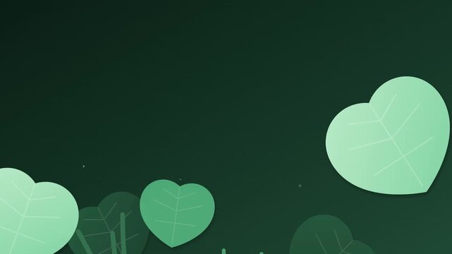 Vibrant Tropical Jungle Leaf Abstract Vector Animation