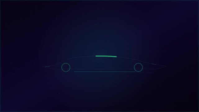 Automotive Electric Car Future Tech Background Animation