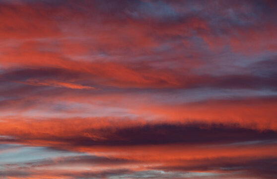 Brightly colored sunset skies over Southern Arizona
