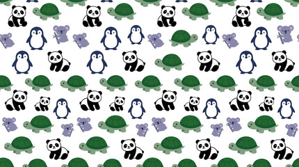 Panda bear animal pattern design.