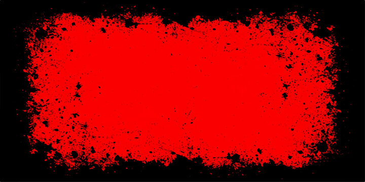 Abstract grunge red paint splatter background with ink splash texture