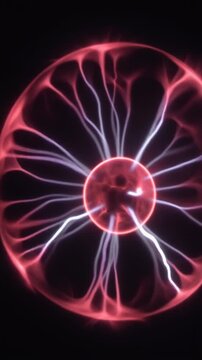 放電する電撃エネルギー球の背景動画