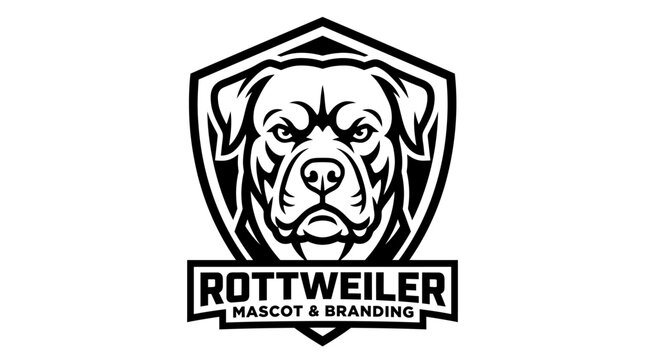 Rottweiler Dog Breed Logo Design.