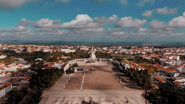 Inside the Basilica of Fatima a profound site of Catholic spiritual life in Fatima, Portugal