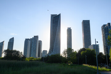 Fototapeta premium Modern residential high rise towers in Etobicoke Toronto