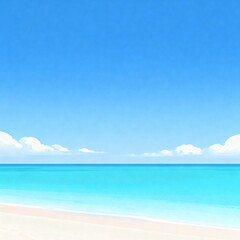 Fototapeta premium tropical beach with blue sky.generate ai