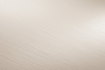 Fototapeta premium Light beige textured paper surface with diagonal fine grain lines creating subtle pattern and soft highlights, neutral background suitable for design, minimal and elegant