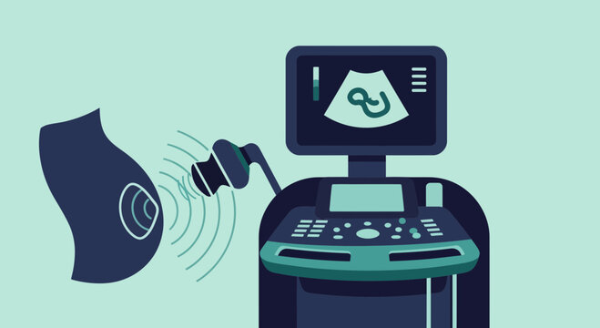 Medical Imaging: Visual Depiction of Ultrasound Technology and Prenatal Examination