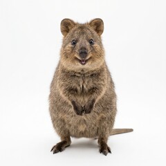 Fototapeta premium brown quokka isolated on white background