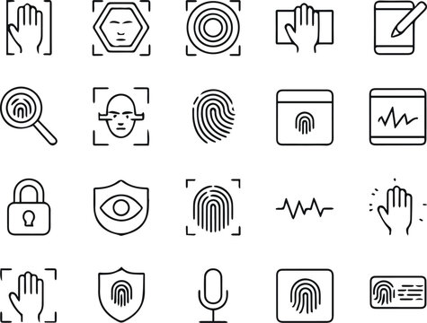 Lock and shield icons for access control systems