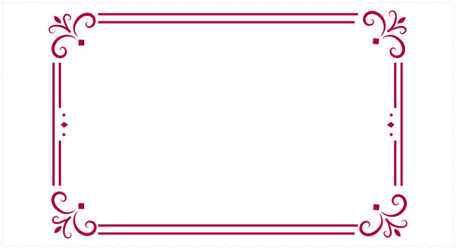 Vintage silent film title card frame with magenta ornate border
