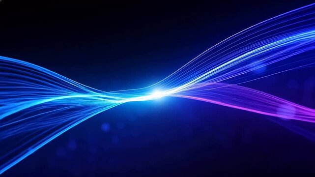 Abstract glowing light waves