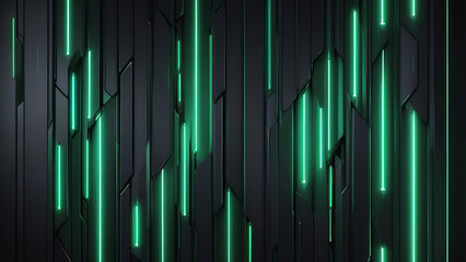 Fototapeta premium Cascading Sequence Of Dark Anthracite Metallic Panel Matrix