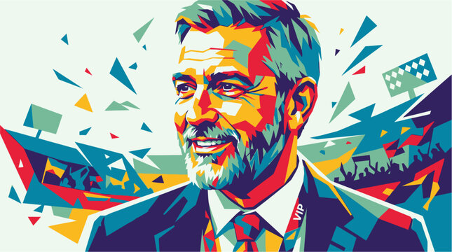 Businessman with Beard and Suit Portrait.