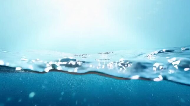 Sea turtle swimming gracefully under the blue ocean surface