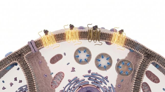3D Microscopic Diagram of Impaired Water Reabsorption in Kidney During Dehydration