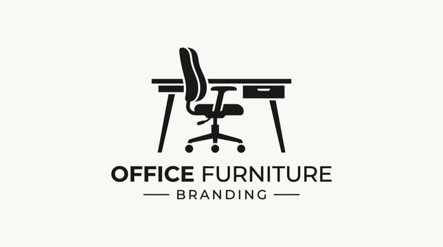 Office chair and desk furniture.