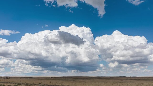 Towering Convective Clouds Building Before a Thunderstorm Timelapse