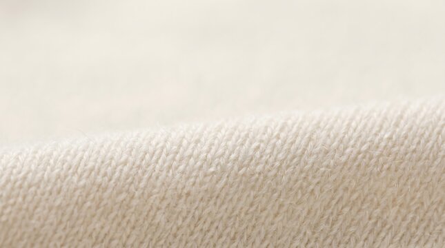 Soft Cream Knitted Wool Fabric Texture Background