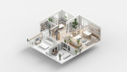 Fototapeta premium 3d render of a modern building
