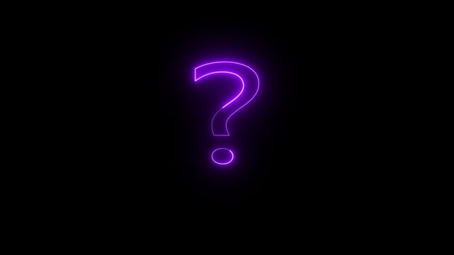 rad Three Dimensional Question Mark On black Screen Platform ?
