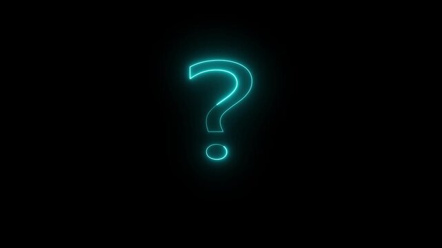 rad Three Dimensional Question Mark On black Screen Platform ?
