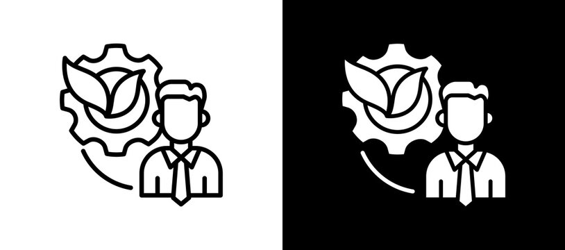 Eco Management lineglyph icon