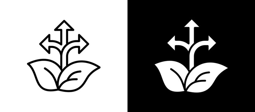 Eco Strategy lineglyph icon