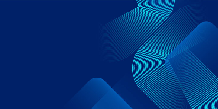 Abstract blue background with glowing geometric lines. Modern blue gradient square shape design.