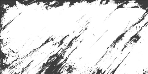 Fototapeta premium Black and White Grunge Texture Background with Distressed Paint Strokes and Splatter Effects