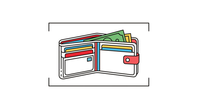 Open Wallet Full of Cash and Credit Cards - Financial Security and Wealth Concept