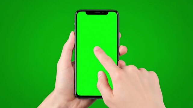 smartphone greenscreen finger tap love icons animation mockup clean mobile interface social media reactions floating hearts realistic interaction 4k footage