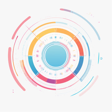 Abstract Futuristic Circular Technology Interface