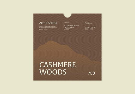 Label Template For Candle Packaging, Product Sticker, Jar Label, Tag, Branding Design Set