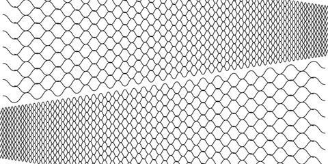 Net texture pattern on white background. Net texture pattern for backdrop and wallpaper. Realistic net pattern with black squares. Geometric background, vector illustration © Qiana