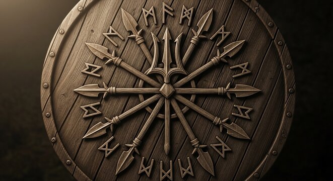 Ancient Runes Guarding the Heart of the Shield
